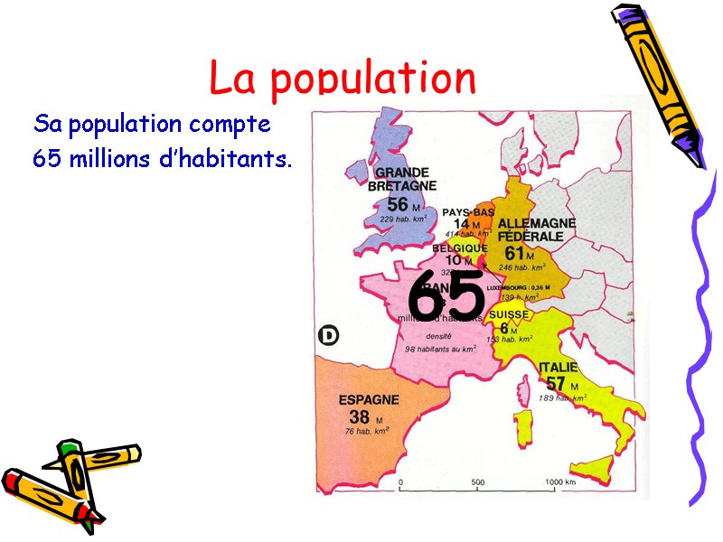 La population  Sa population compte  65 millions d’habitants. 65